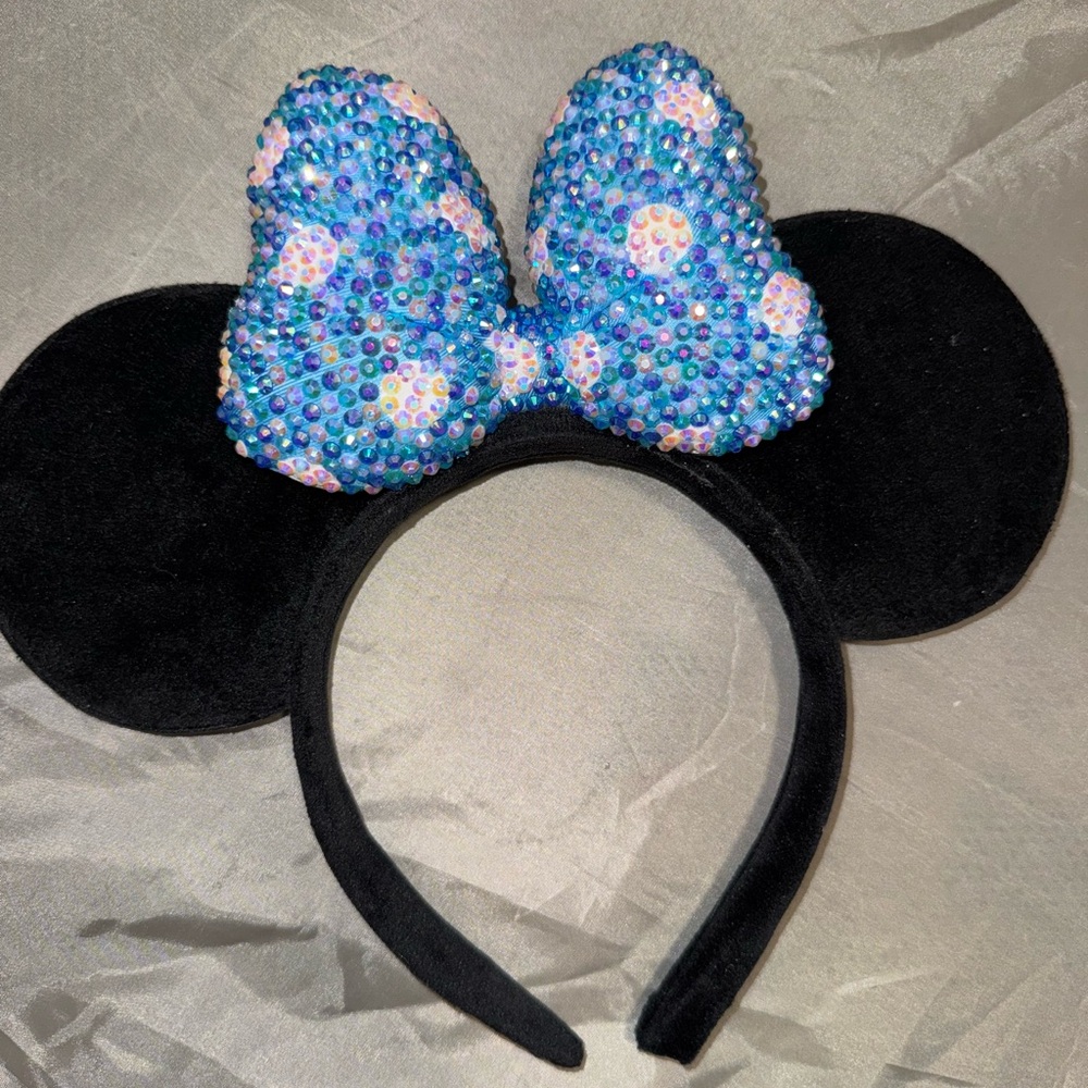Custom made rhinestone mouse ears!